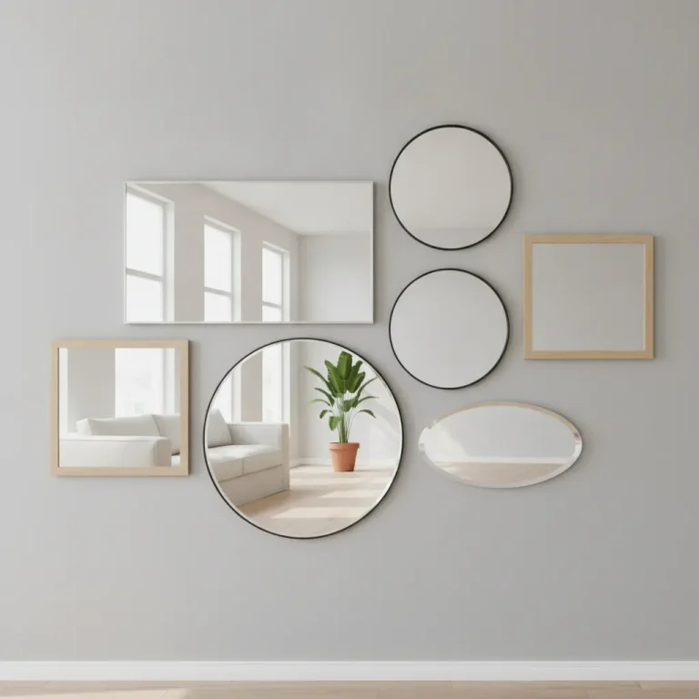Composición de espejos en pared: guía de diseño y más - composición de espejos en pared