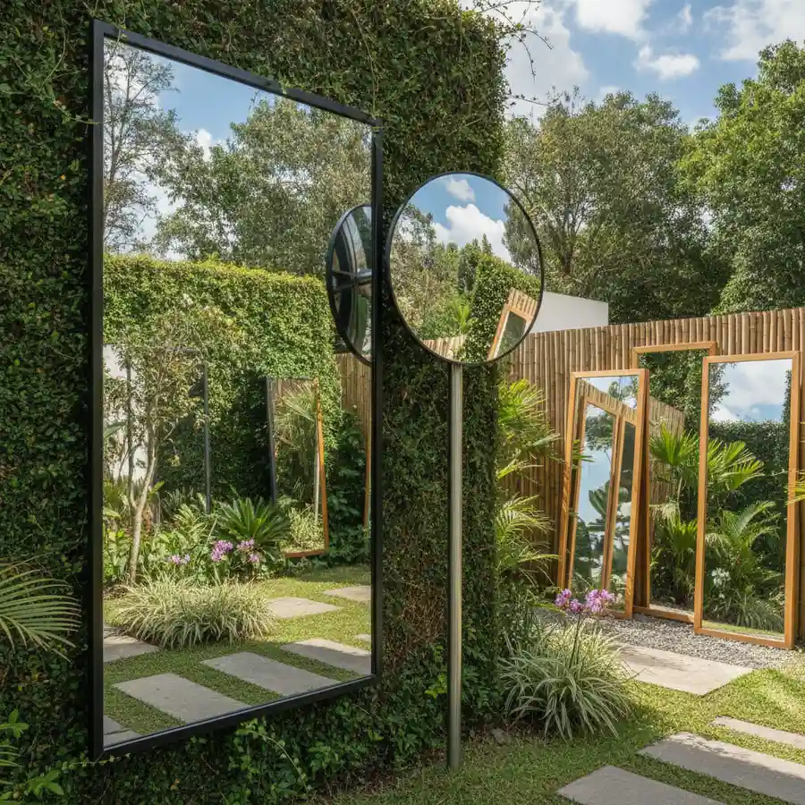 Espejos en el jardín: una guía para ampliar tu espacio