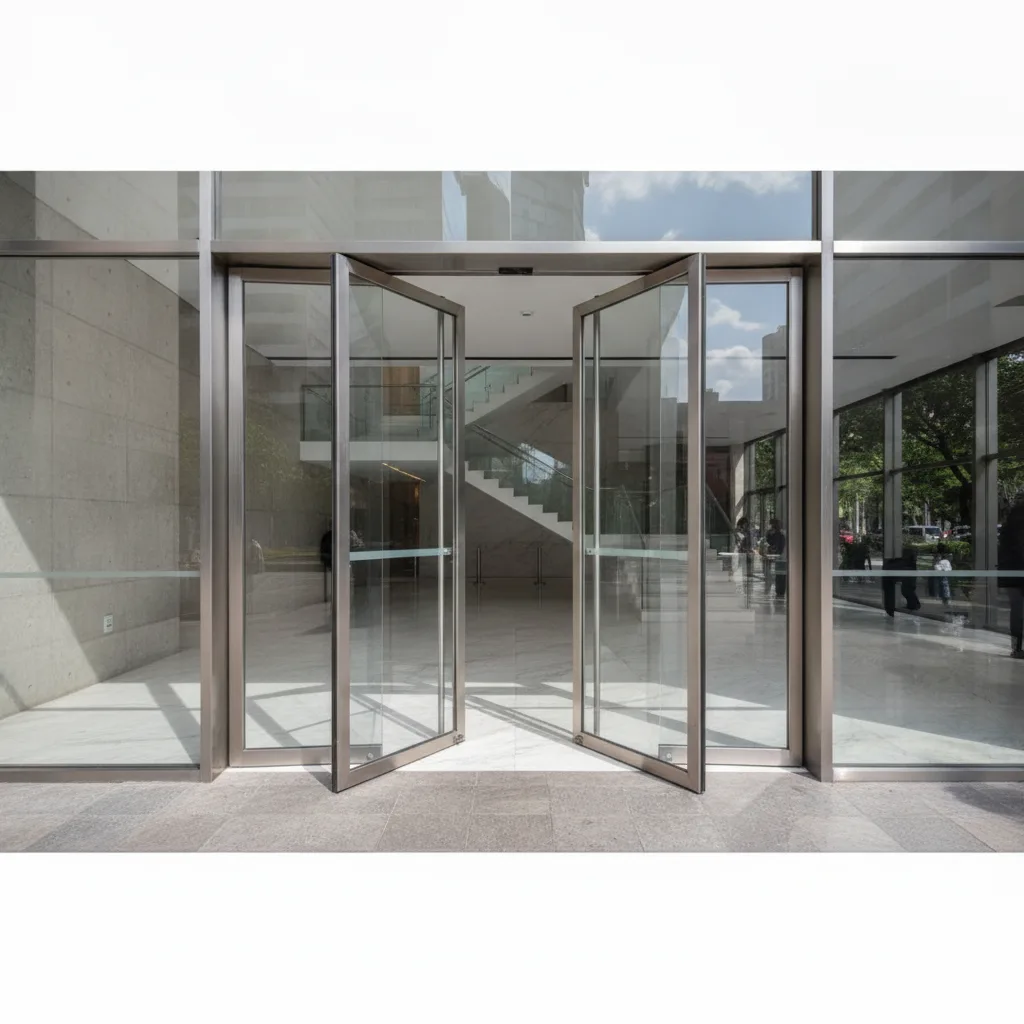 Puertas de acero inoxidable y vidrio: elegancia duradera